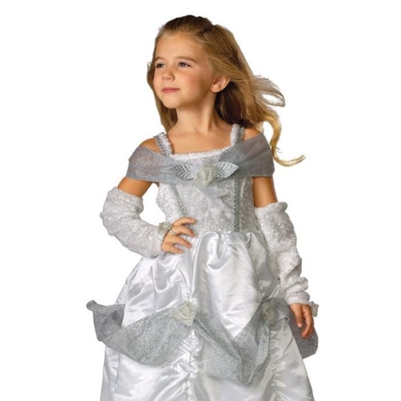 Snow Queen-Kid’s Size S/M Silver & White Rubie’s Halloween Costume NWT - Picture 6 of 6